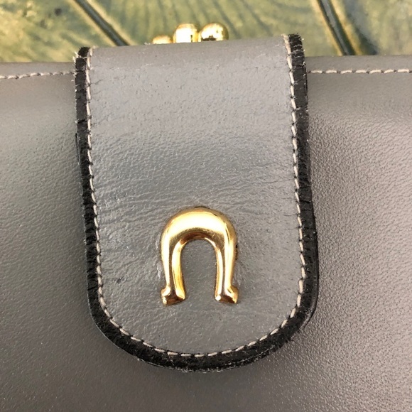 Vintage genuine cowhide split clutch wallet made in USA - Picture 2 of 6